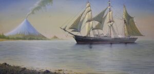 Marine painting ship